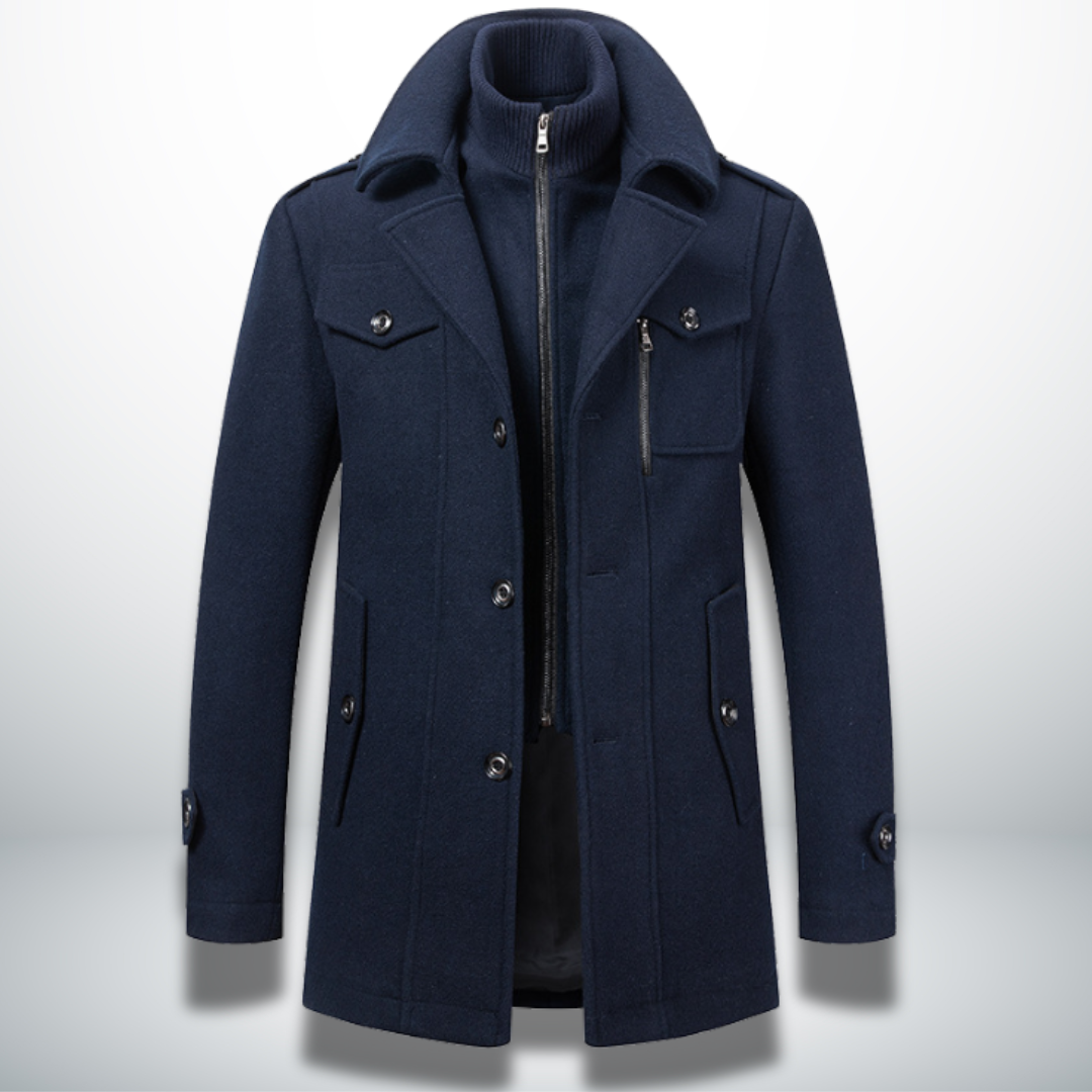 Men’s Elegant Winter Coat – Warm Insulated Overcoat for Cold Weather, Stylish Long Jacket for Business, Casual and Outdoor Wear