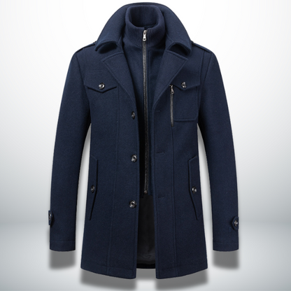 Men’s Elegant Winter Coat – Warm Insulated Overcoat for Cold Weather, Stylish Long Jacket for Business, Casual and Outdoor Wear