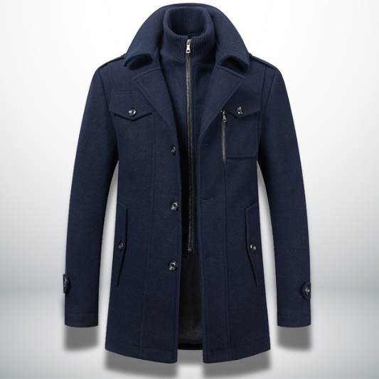 Men’s Elegant Winter Coat – Warm Insulated Overcoat for Cold Weather, Stylish Long Jacket for Business, Casual and Outdoor Wear