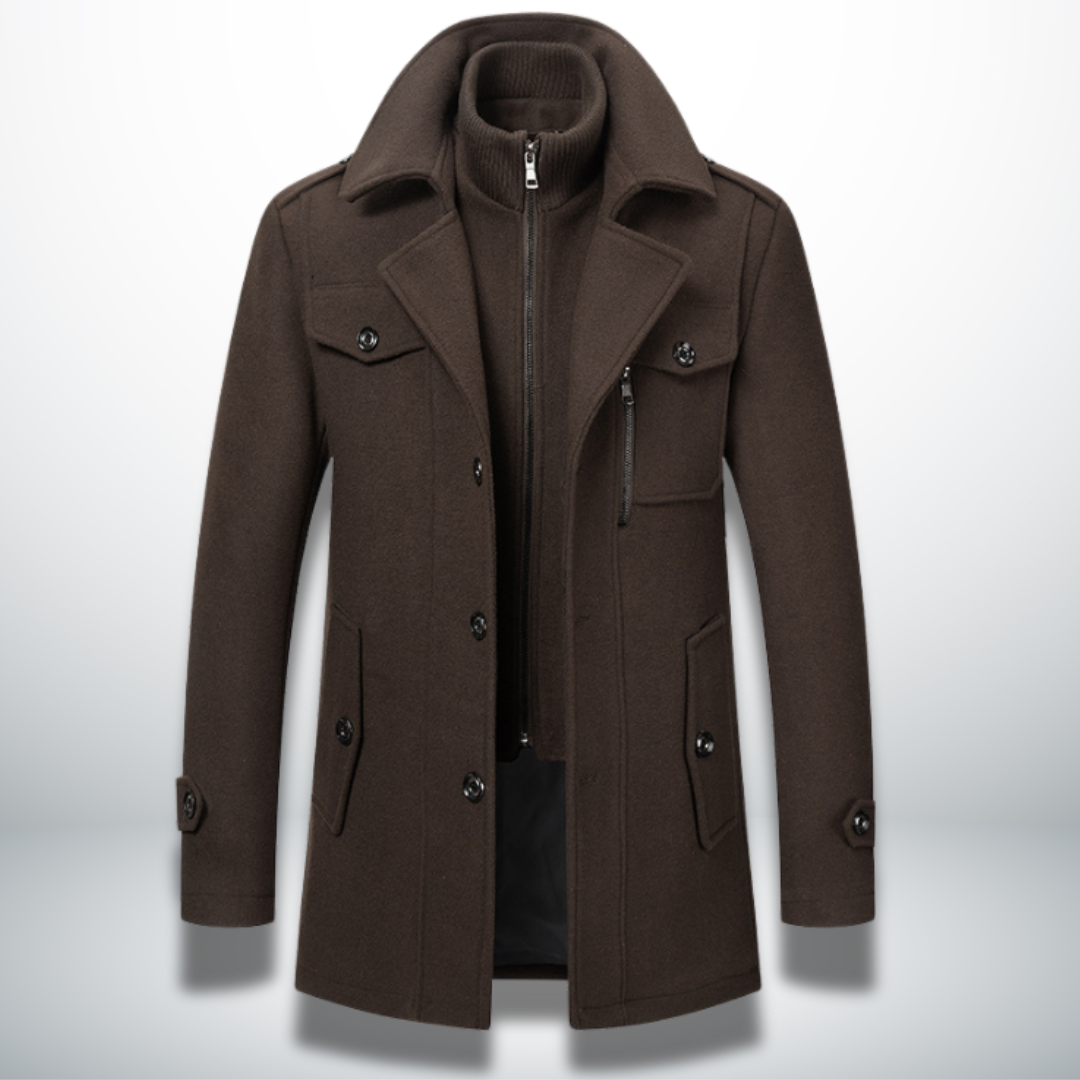 Men’s Elegant Winter Coat – Warm Insulated Overcoat for Cold Weather, Stylish Long Jacket for Business, Casual and Outdoor Wear