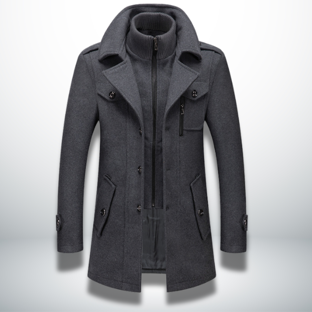 Men’s Elegant Winter Coat – Warm Insulated Overcoat for Cold Weather, Stylish Long Jacket for Business, Casual and Outdoor Wear