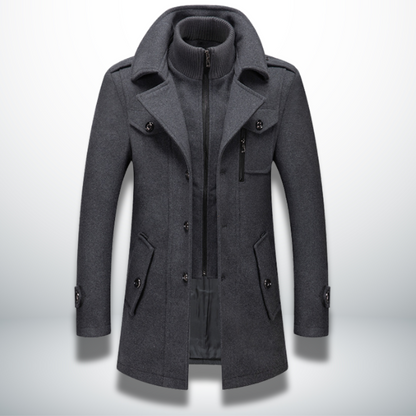 Men’s Elegant Winter Coat – Warm Insulated Overcoat for Cold Weather, Stylish Long Jacket for Business, Casual and Outdoor Wear