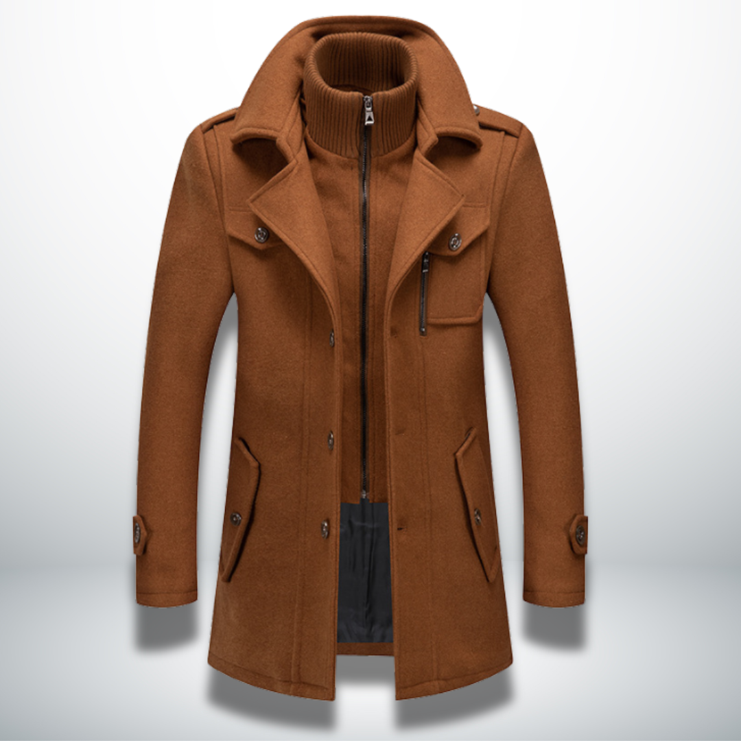 Men’s Elegant Winter Coat – Warm Insulated Overcoat for Cold Weather, Stylish Long Jacket for Business, Casual and Outdoor Wear