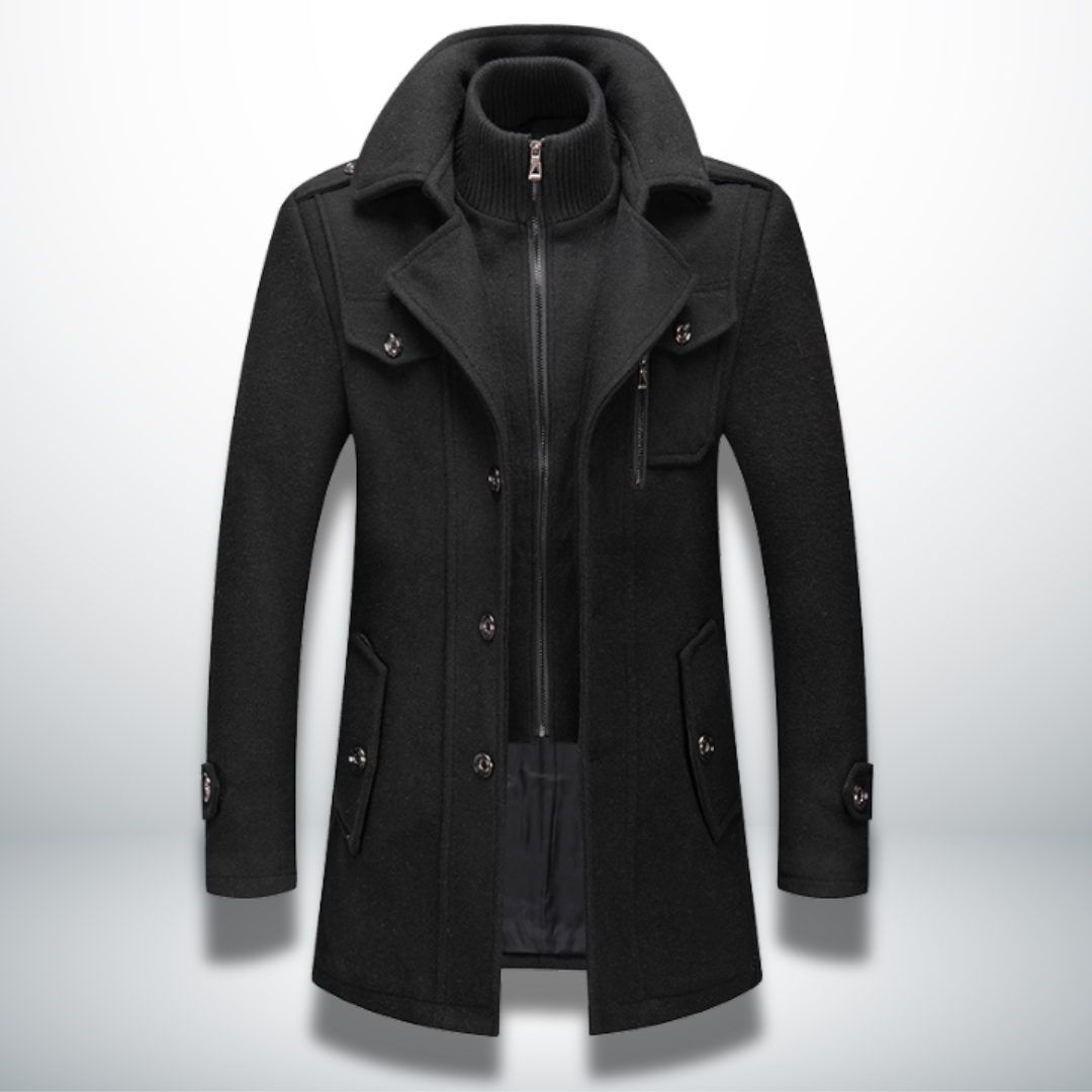 Men’s Elegant Winter Coat – Warm Insulated Overcoat for Cold Weather, Stylish Long Jacket for Business, Casual and Outdoor Wear