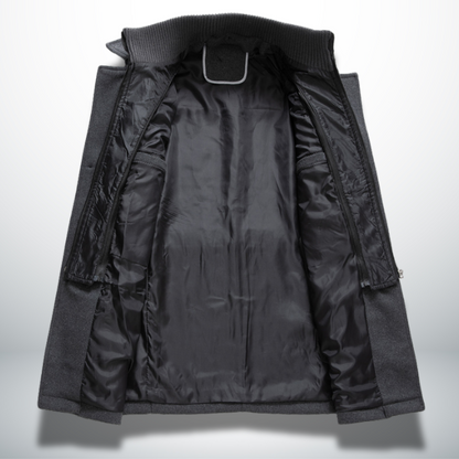 Men’s Elegant Winter Coat – Warm Insulated Overcoat for Cold Weather, Stylish Long Jacket for Business, Casual and Outdoor Wear
