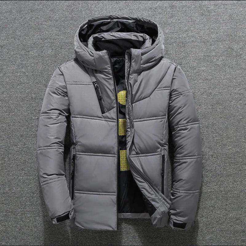 Men’s Lightweight Down Winter Jacket | Warm Insulated Winter Coat, Water-Resistant Puffer Outerwear for Cold Weather