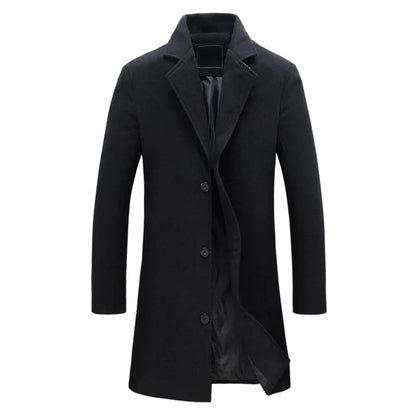Men’s Long Winter Coat – Warm Insulated Overcoat for Cold Weather, Stylish Business and Casual Wear, Comfortable Outdoor Jacket