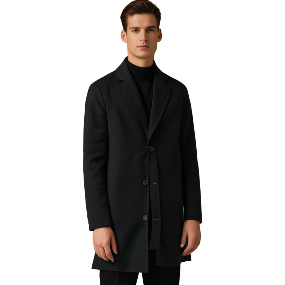 Men’s Long Winter Coat – Warm Insulated Overcoat for Cold Weather, Stylish Business and Casual Wear, Comfortable Outdoor Jacket
