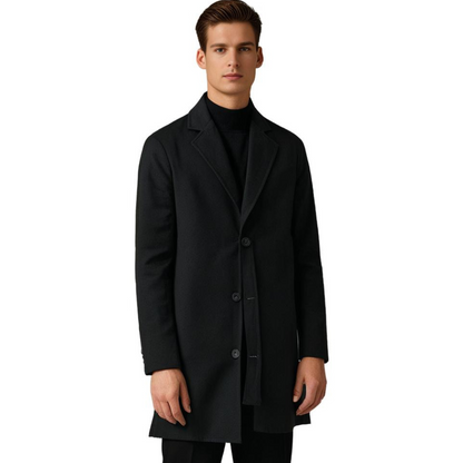 Men’s Long Winter Coat – Warm Insulated Overcoat for Cold Weather, Stylish Business and Casual Wear, Comfortable Outdoor Jacket