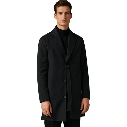 Men’s Long Winter Coat – Warm Insulated Overcoat for Cold Weather, Stylish Business and Casual Wear, Comfortable Outdoor Jacket
