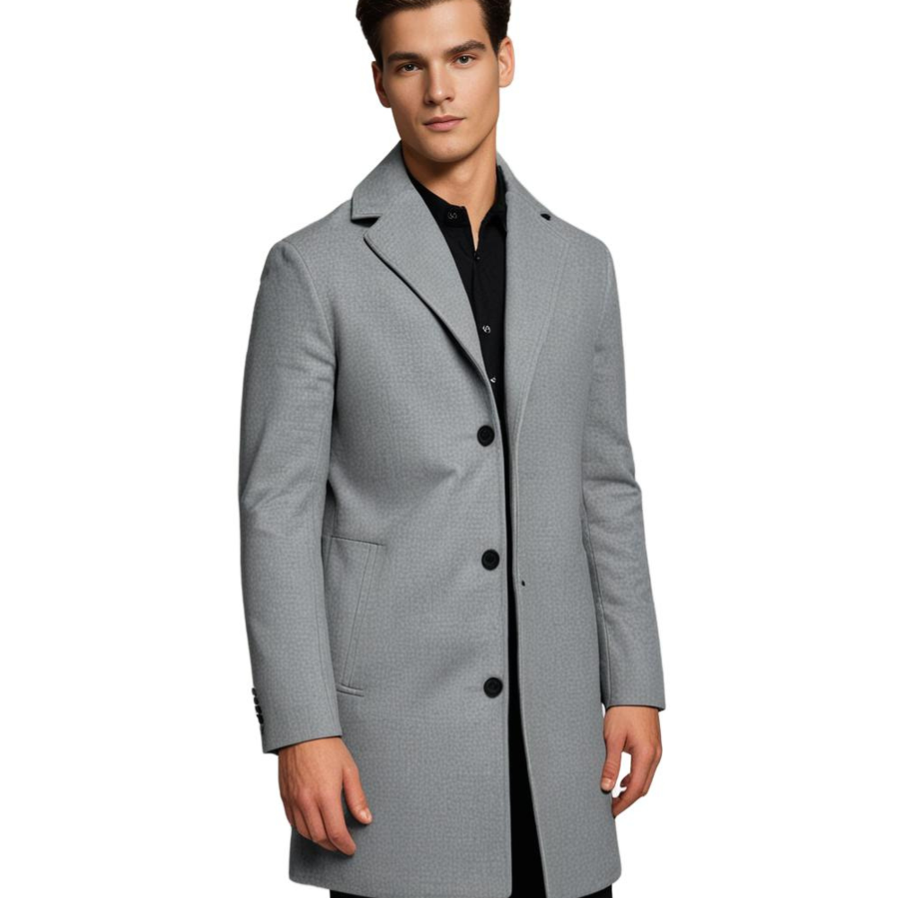 Men’s Long Winter Coat – Warm Insulated Overcoat for Cold Weather, Stylish Business and Casual Wear, Comfortable Outdoor Jacket