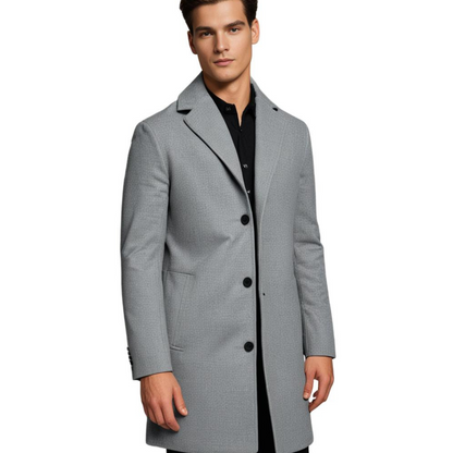 Men’s Long Winter Coat – Warm Insulated Overcoat for Cold Weather, Stylish Business and Casual Wear, Comfortable Outdoor Jacket