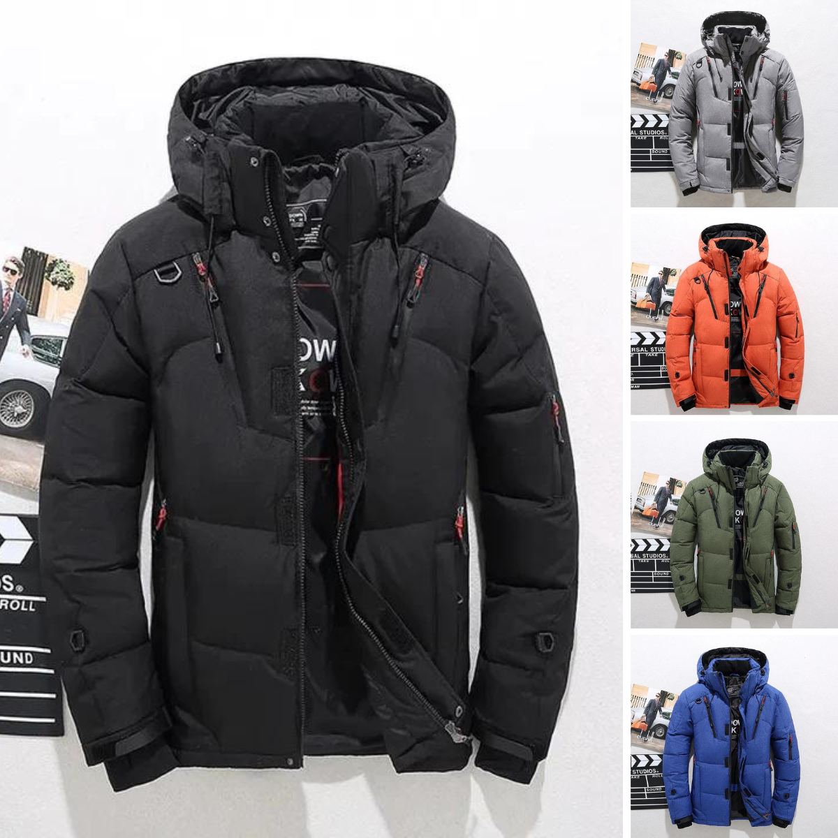 Men’s Down Jacket | Warm Winter Puffer Coat | Lightweight Insulated Quilted Jacket | Comfortable Outdoor Outerwear for Cold Weather