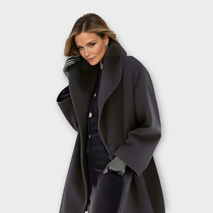 Women’s Wool Winter Coat – Stylish Windproof Long Jacket, Elegant Warm Overcoat for Cold Weather, Casual and Business Wear