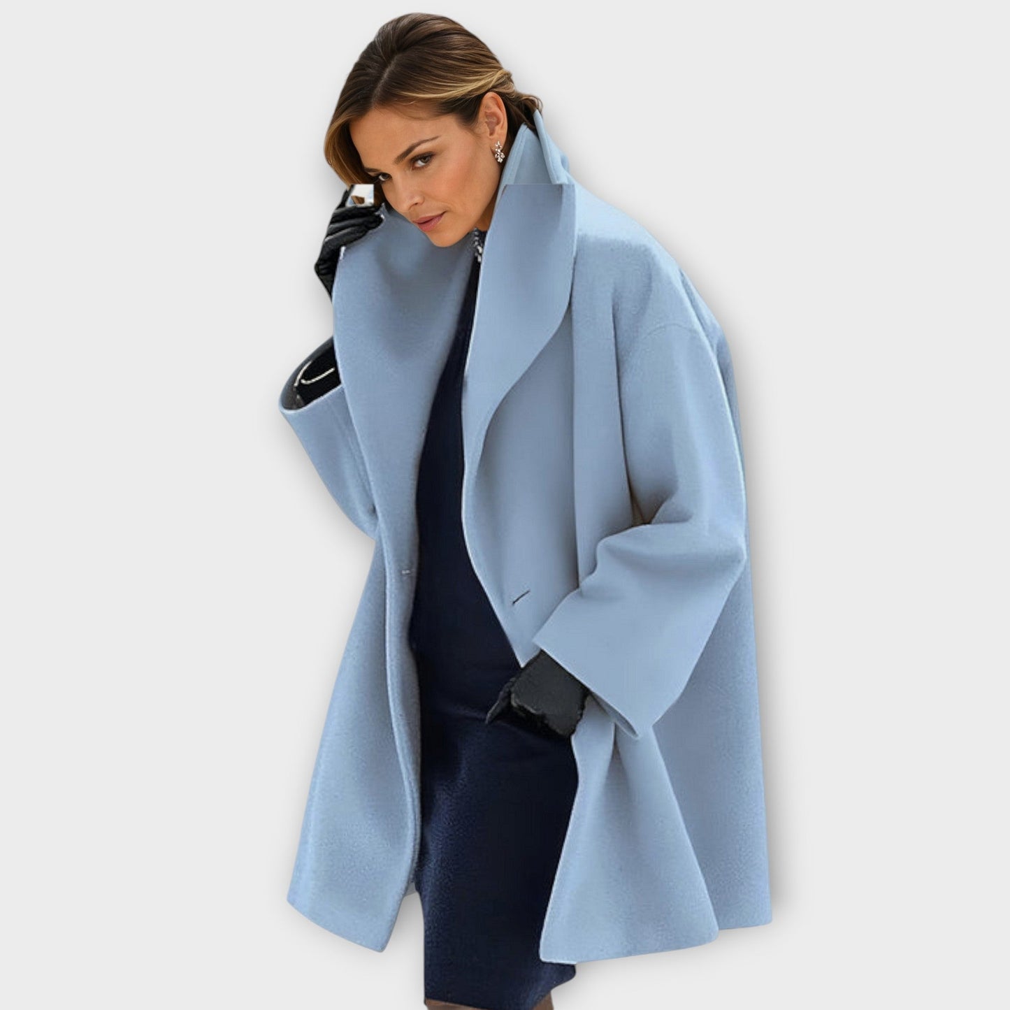 Women’s Wool Winter Coat – Stylish Windproof Long Jacket, Elegant Warm Overcoat for Cold Weather, Casual and Business Wear